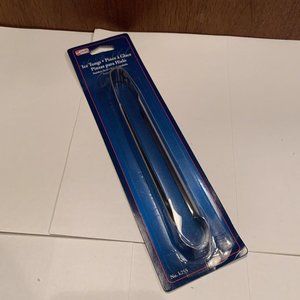 Silver Tone Metal Ice Tongs NWT AL-DE-CHEF